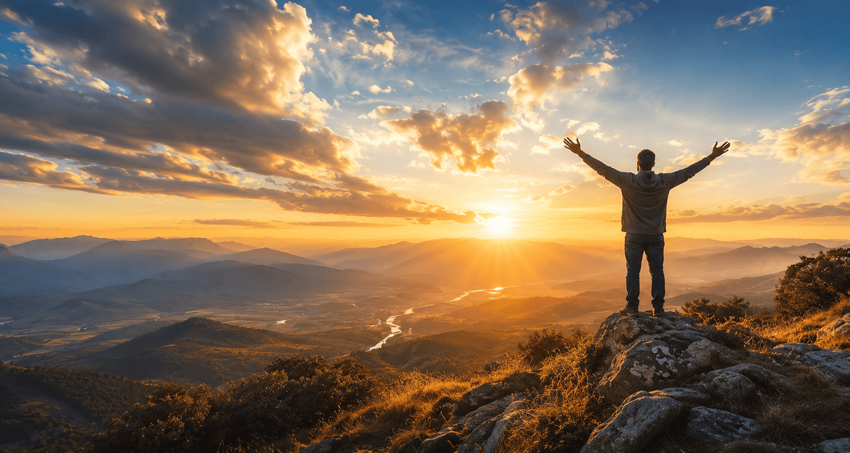 Inspiring ministry landscape with sunrise and hope